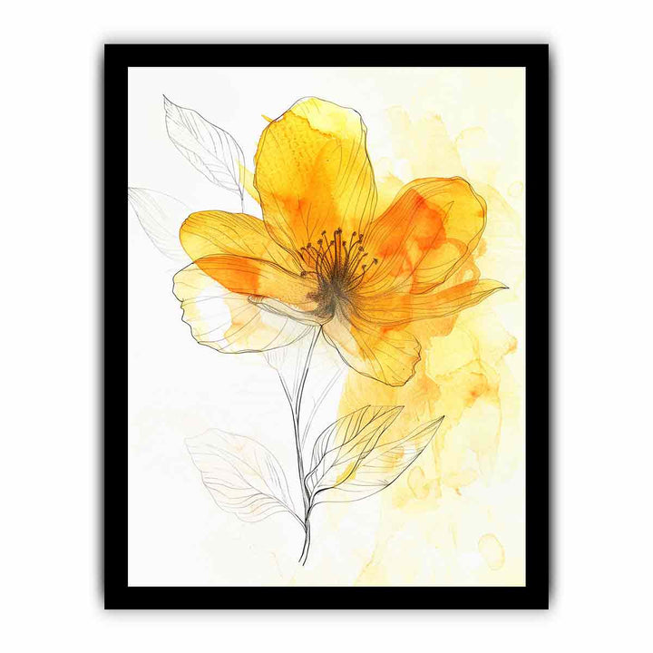 Yellow Flower framed Print