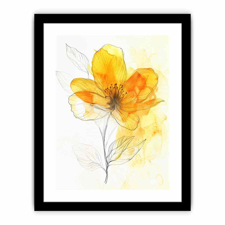 Yellow Flower framed Print