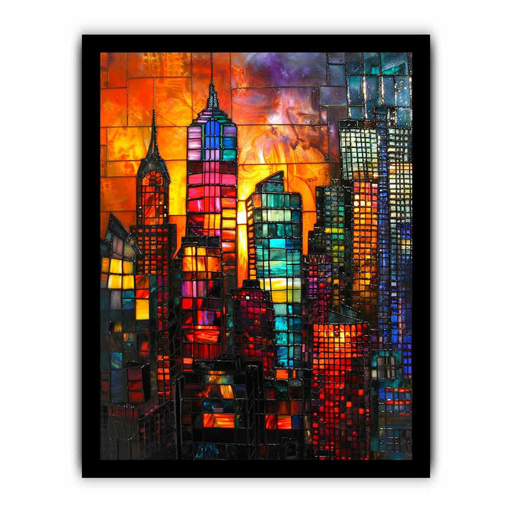 Skyine framed Print