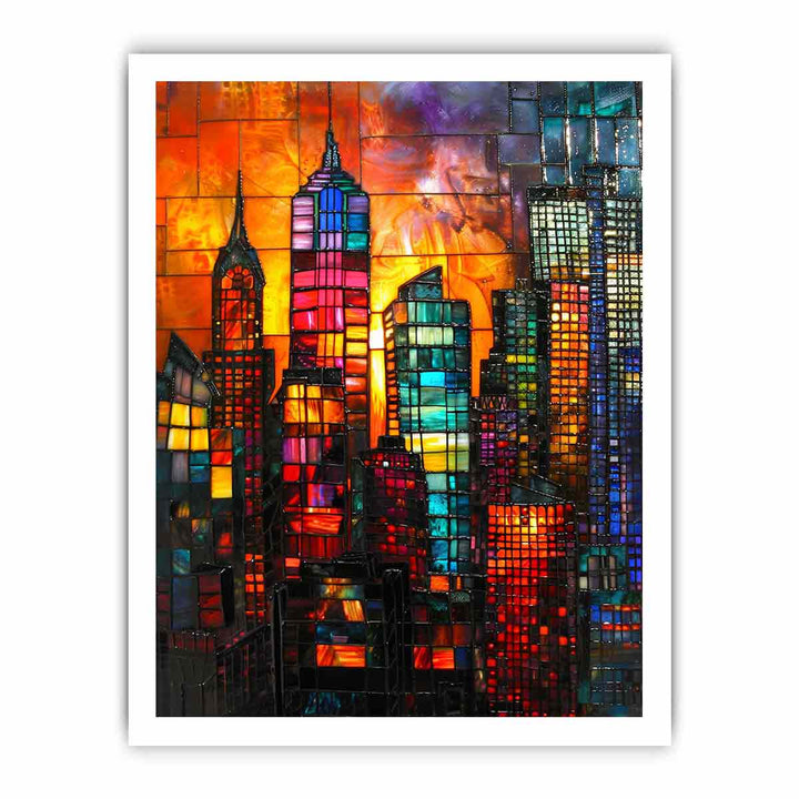 Skyine framed Print