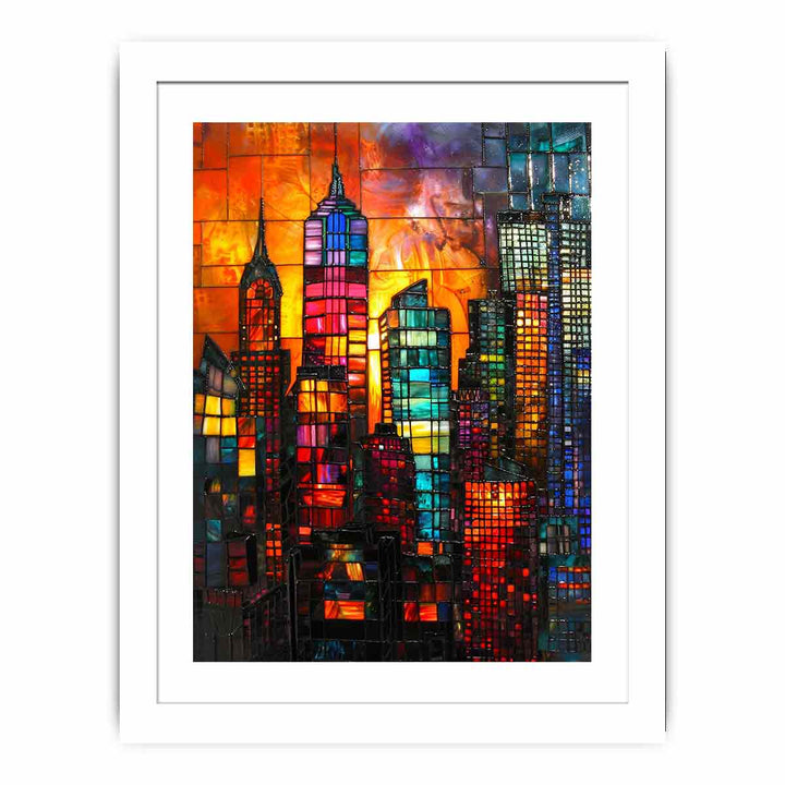 Skyine framed Print