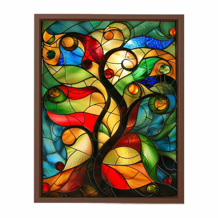 Tree Glass Art Painting