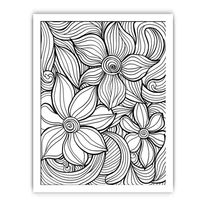 Color Me Flower framed Print