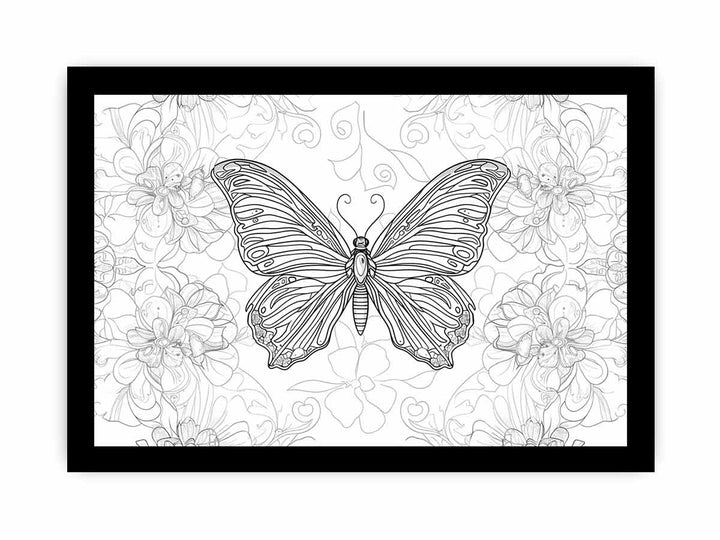 Color Me Butterfly Art framed Print