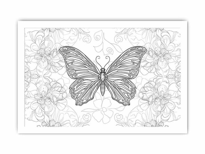 Color Me Butterfly Art framed Print