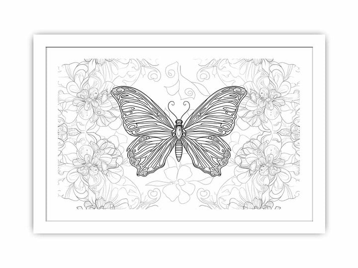 Color Me Butterfly Art framed Print