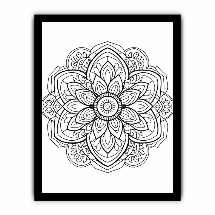 Color Me Mandala framed Print