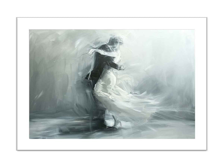 Abstract Couple Hug framed Print