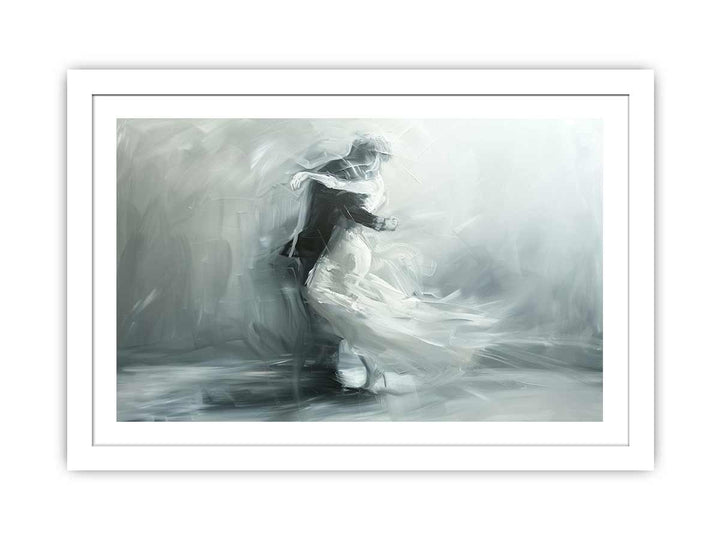 Abstract Couple Hug framed Print