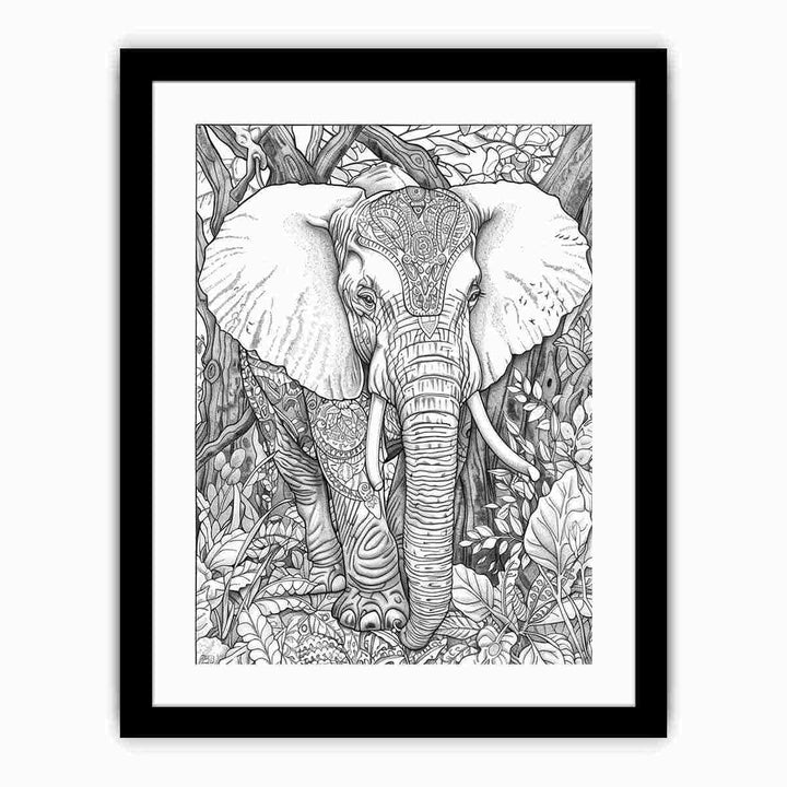 Color Me Elephant  1 framed Print