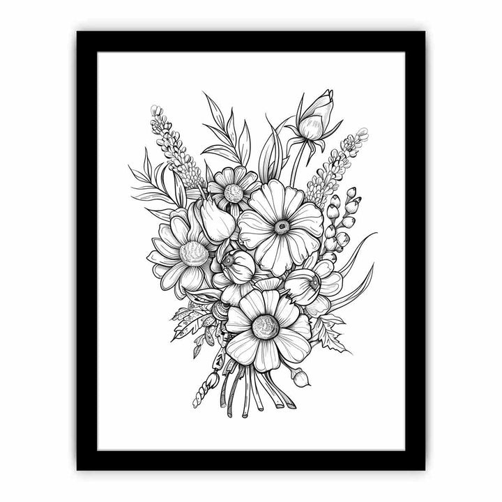 Color Me Flowers framed Print