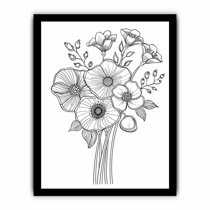 Color Me Floral  Art framed Print