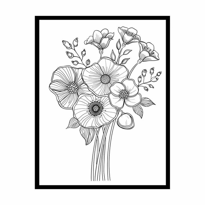 Color Me Floral  Art canvas Print