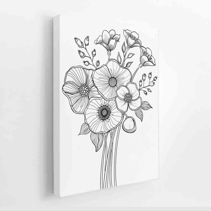 Color Me Floral  Art canvas Print