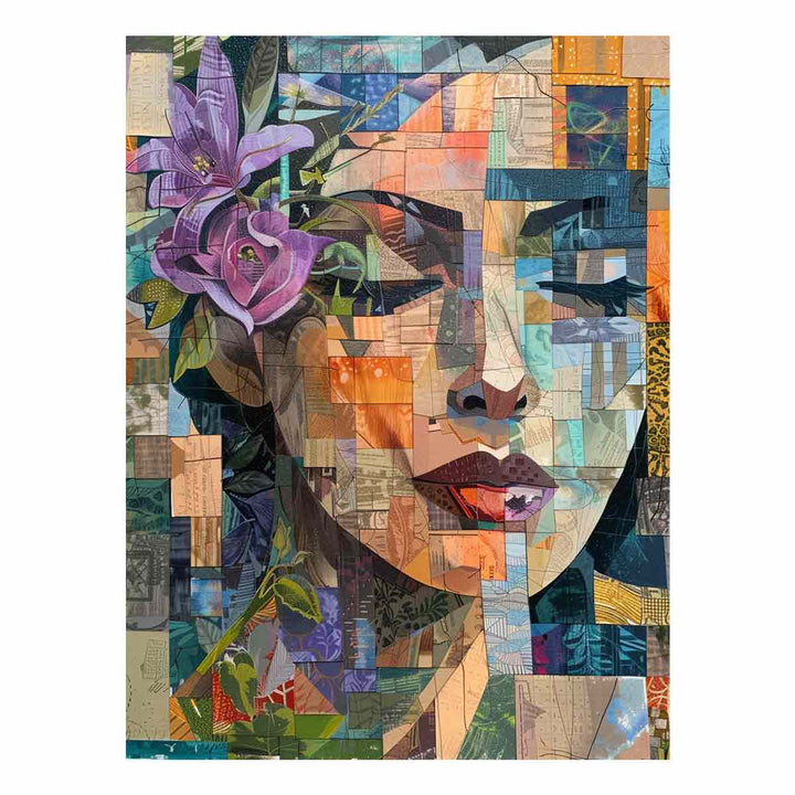 Face Patchwork Art Print