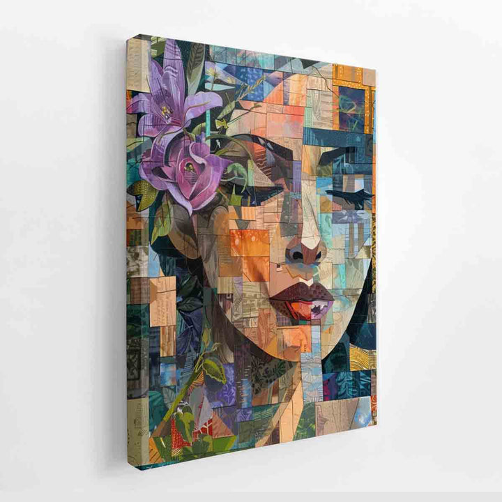 Face Patchwork canvas Print