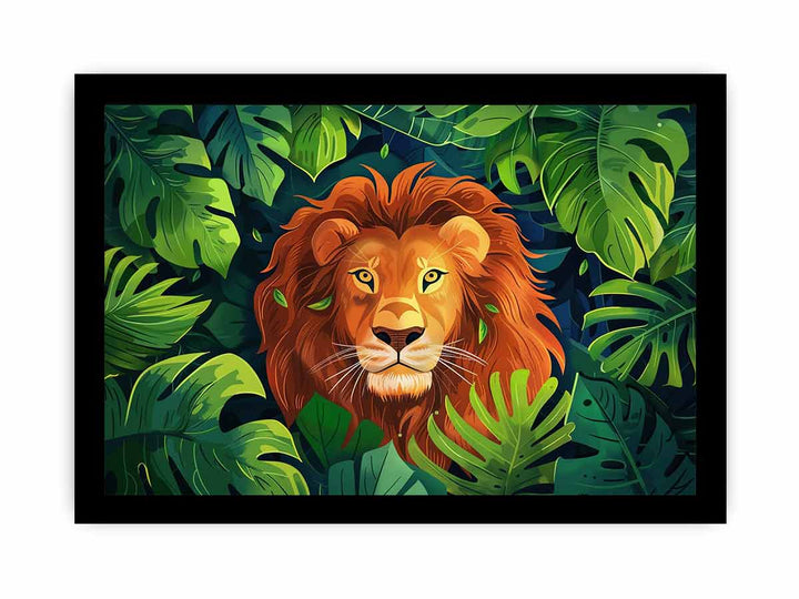 Lion framed Print