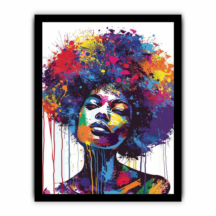 Afro framed Print