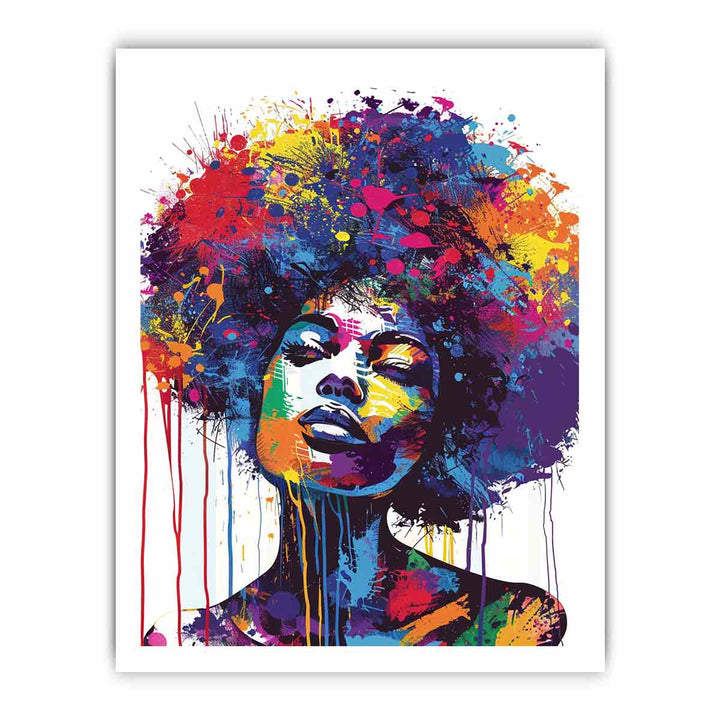 Afro framed Print