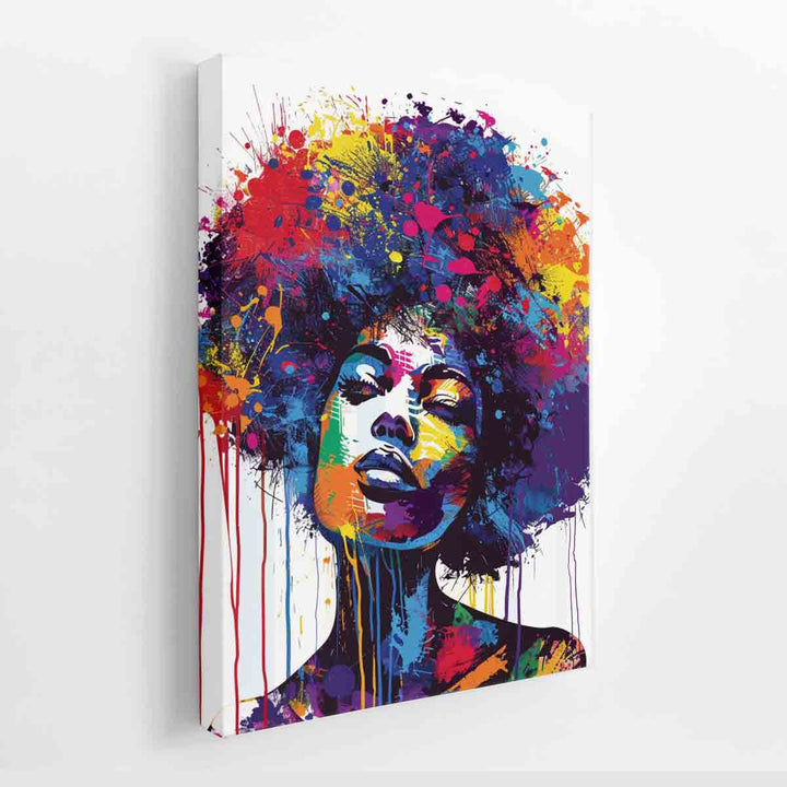 Afro canvas Print