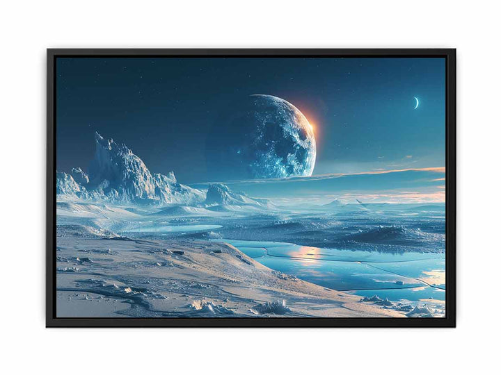 Icy moon canvas Print