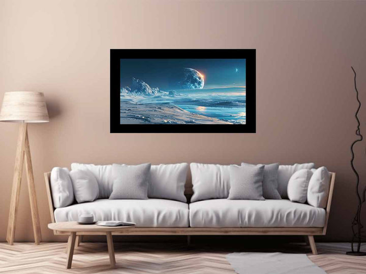 Icy moon Art Print