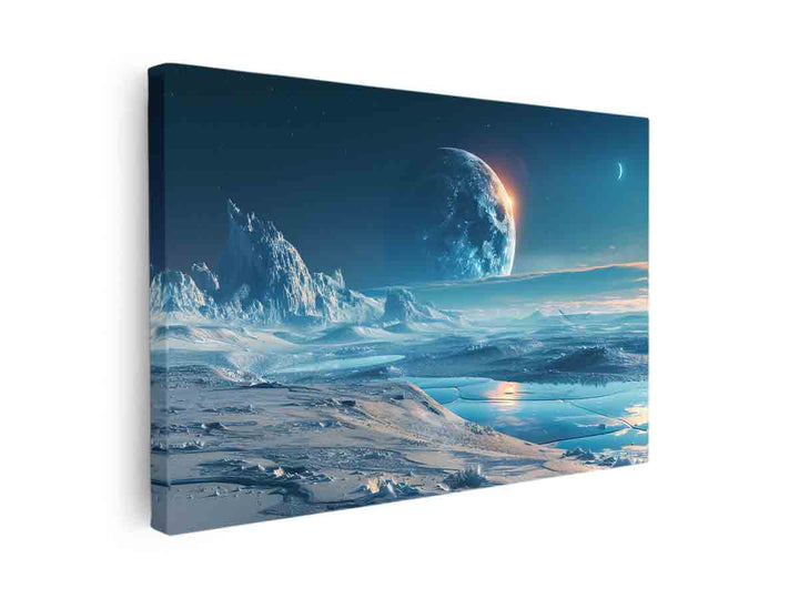 Icy moon canvas Print