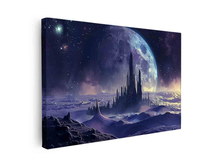 Moon City canvas Print