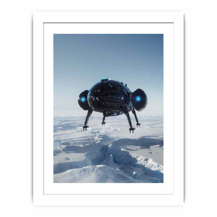 Space Ship framed Print