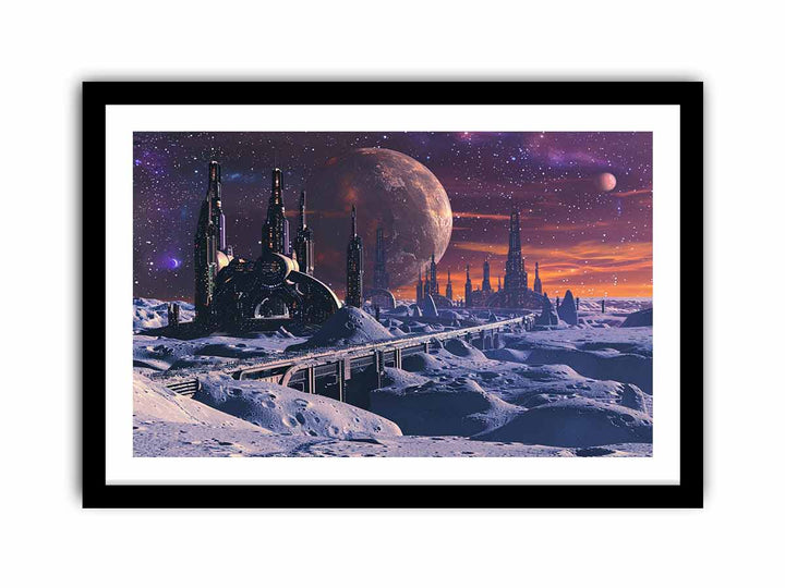 Space City framed Print