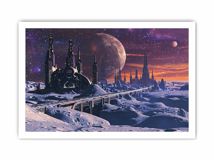 Space City framed Print