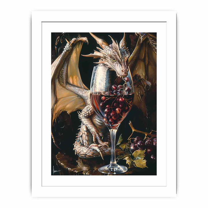 Dragon Wine framed Print