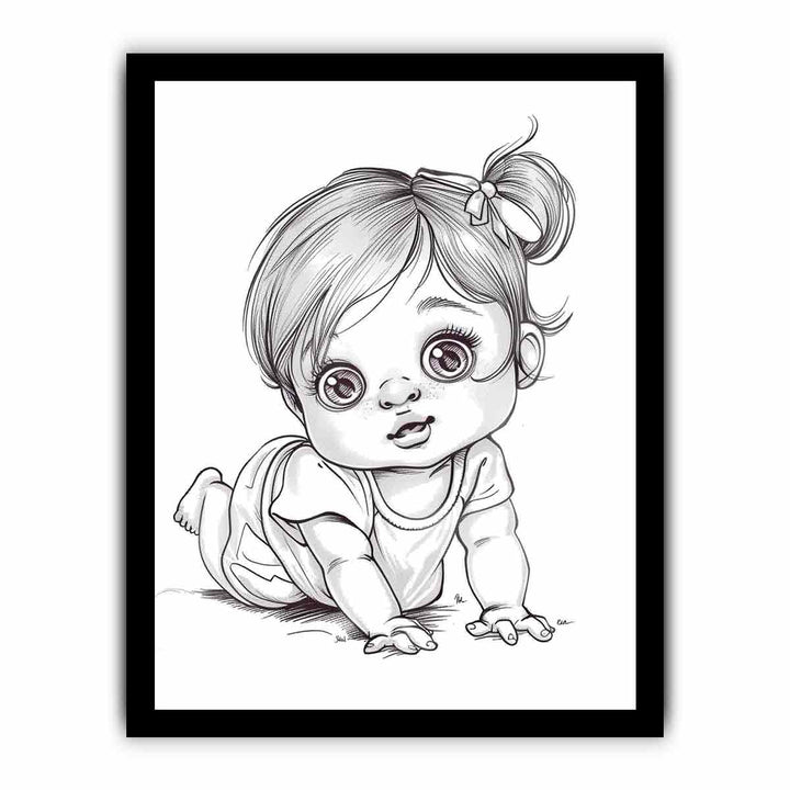 Baby Drawing framed Print