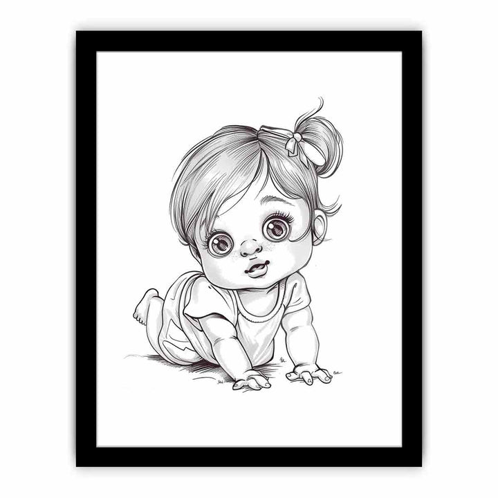 Baby Drawing framed Print