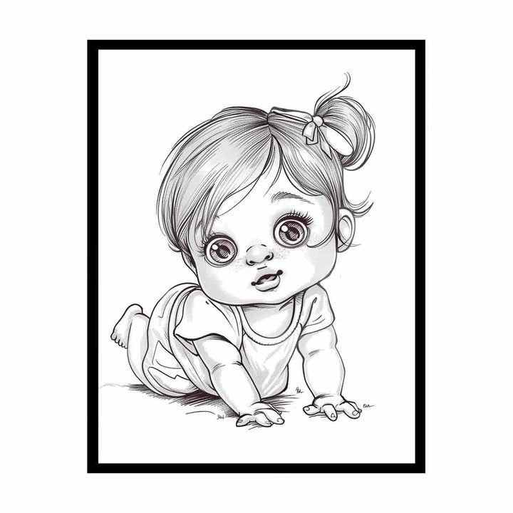 Baby Drawing canvas Print