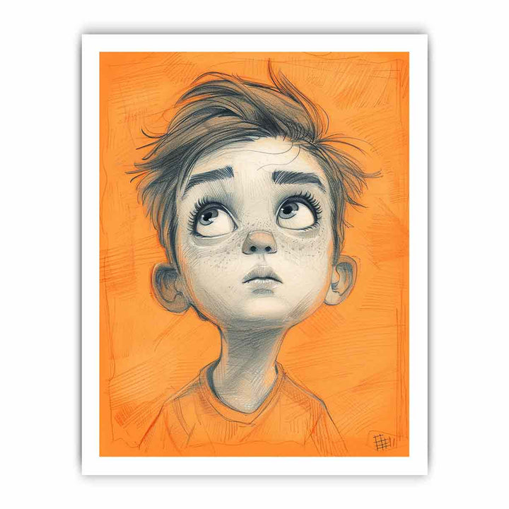 Baby Cartoon Art framed Print