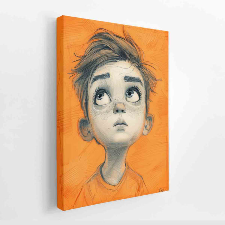 Baby Cartoon Art canvas Print