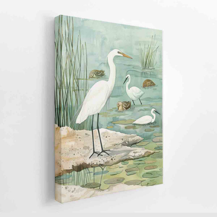 Heron canvas Print