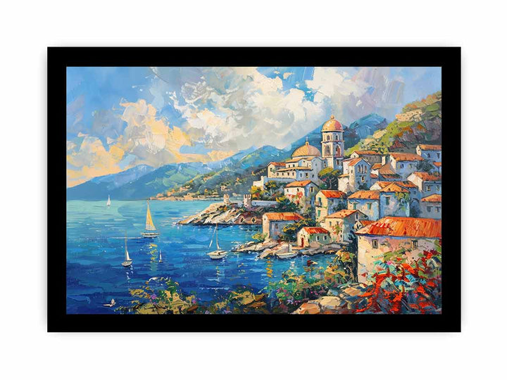 Mediterranean House framed Print