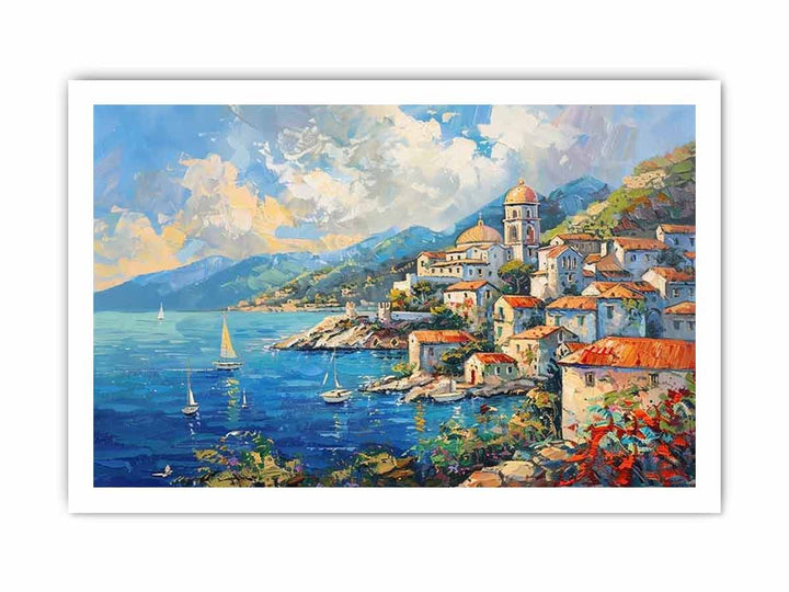 Mediterranean House framed Print