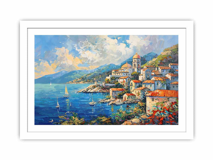 Mediterranean House framed Print