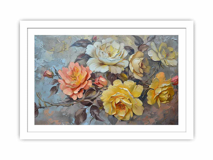 Vintage Flowers framed Print