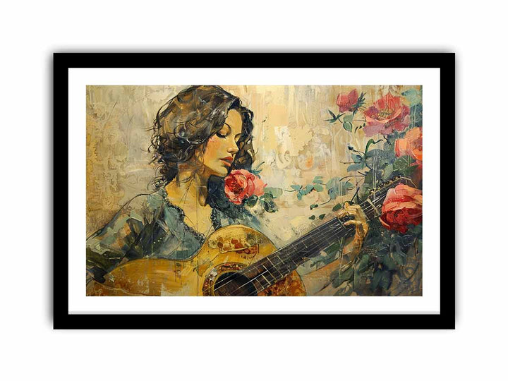 Vintage Music Poster framed Print