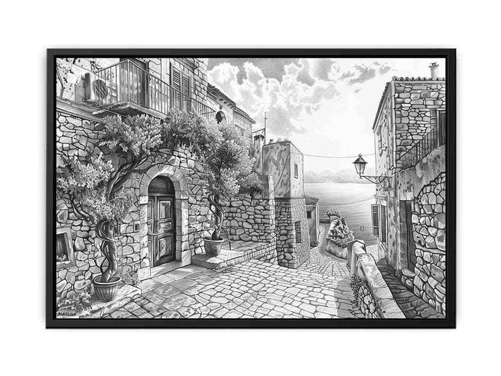 Mediterranean Drawing canvas Print