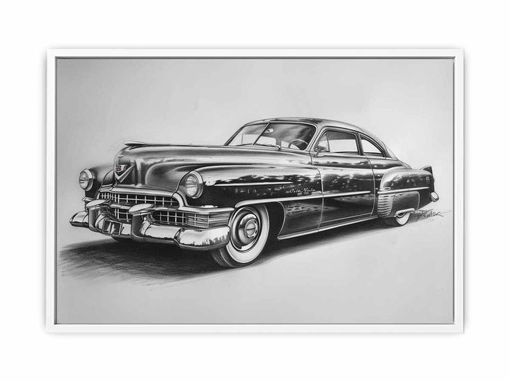 Vintage Car Drawing Painting