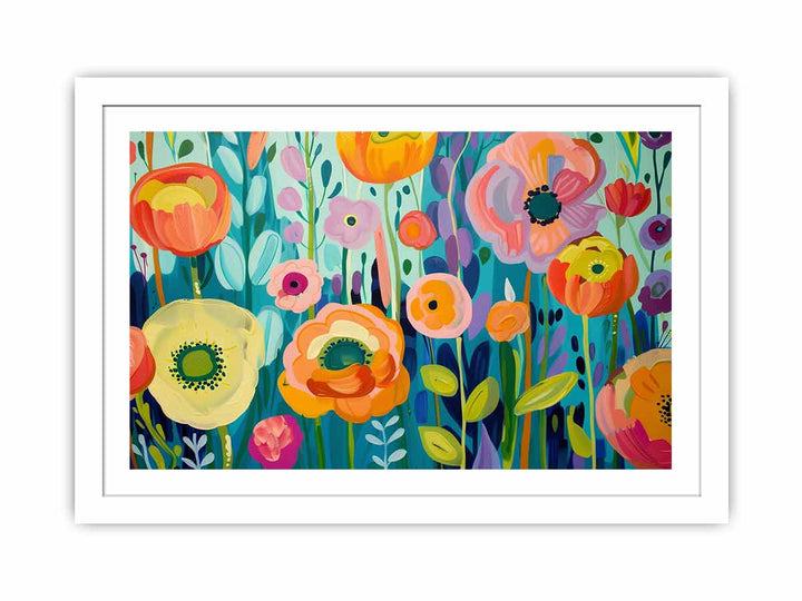 Colorful Flowers framed Print