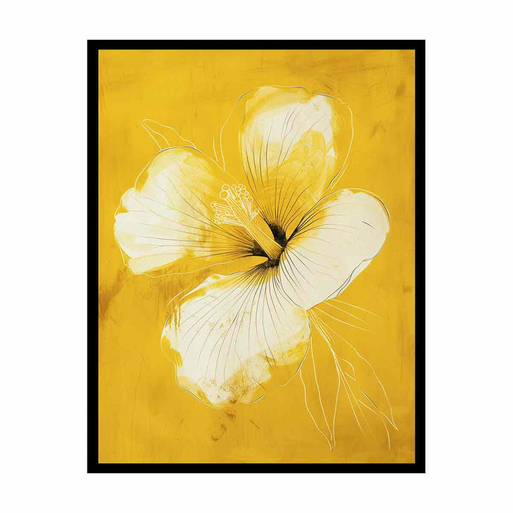 Yellow Flower  Art canvas Print