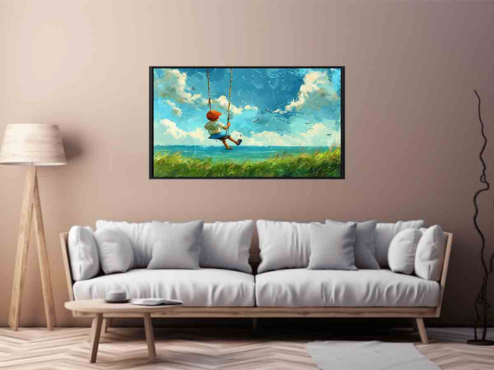 Swinging Kid Art Print