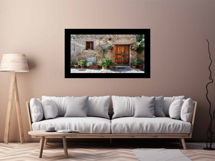 Tuscany House door Art Print