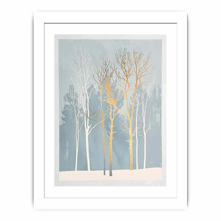 White Tree framed Print